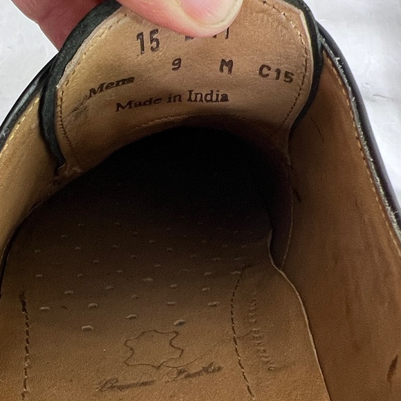 Johnston & Murphy Ellsworth Cap Toe Black Leather Oxford Shoes Size 9M - Picture 7 of 13